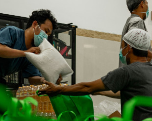 NGO volunteers working