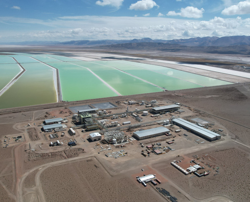 Panoramic view of a lithium mining facility in Argentina