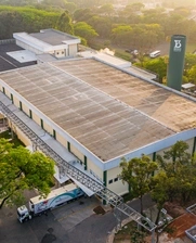 Drone image of Butantan factory in Brazil
