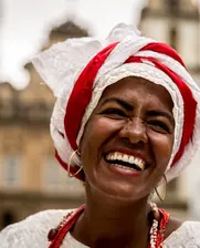 woman smiling in latin america 