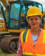 Woman in construction