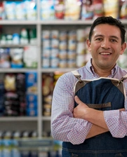 Man in small business in Latin America 