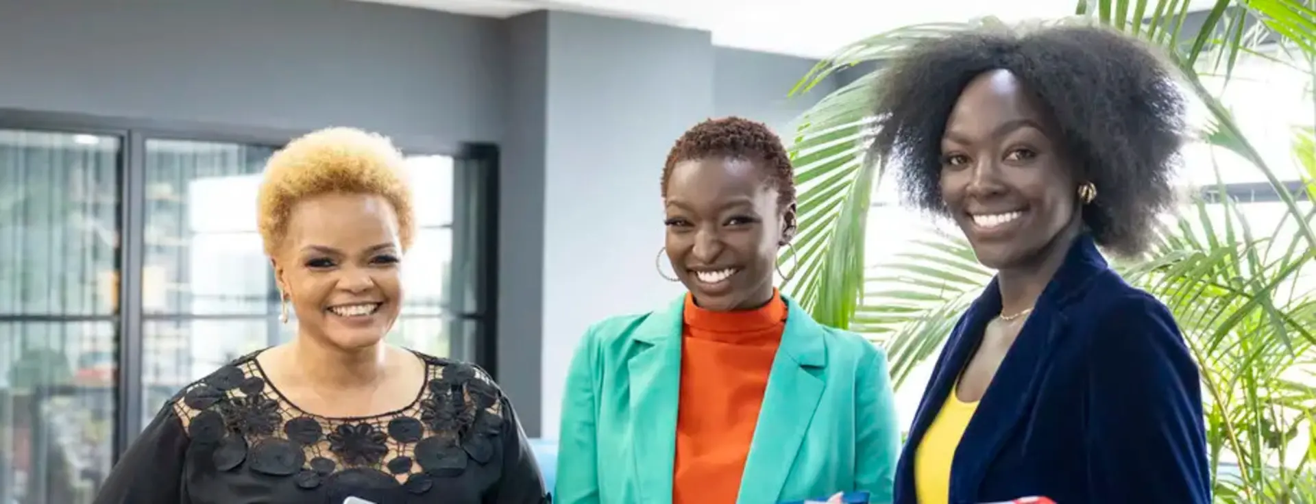Image of three female entrepreneurs from the Caribbean