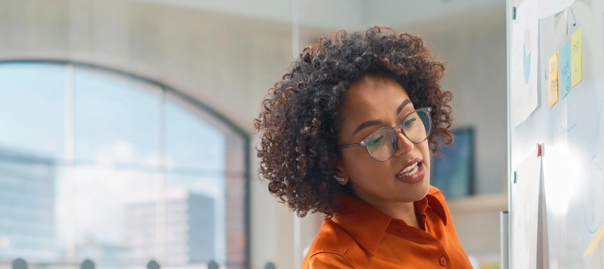 Banner image of an african american woman teaching a lesson