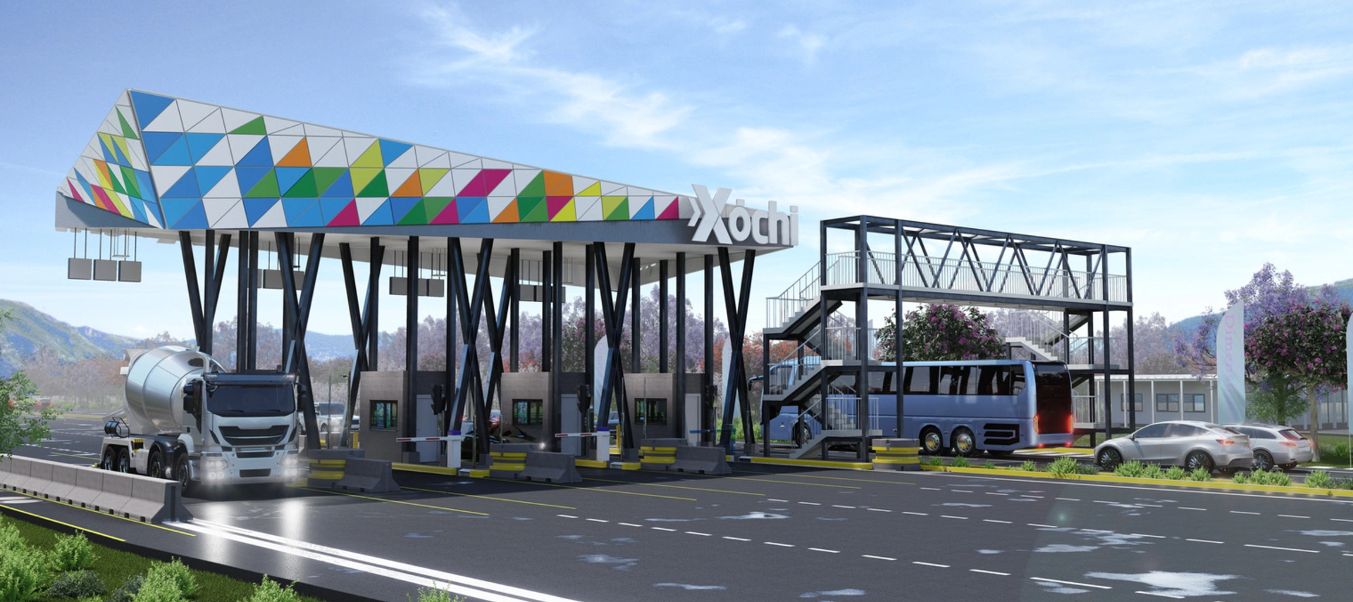 A rendered image of the project