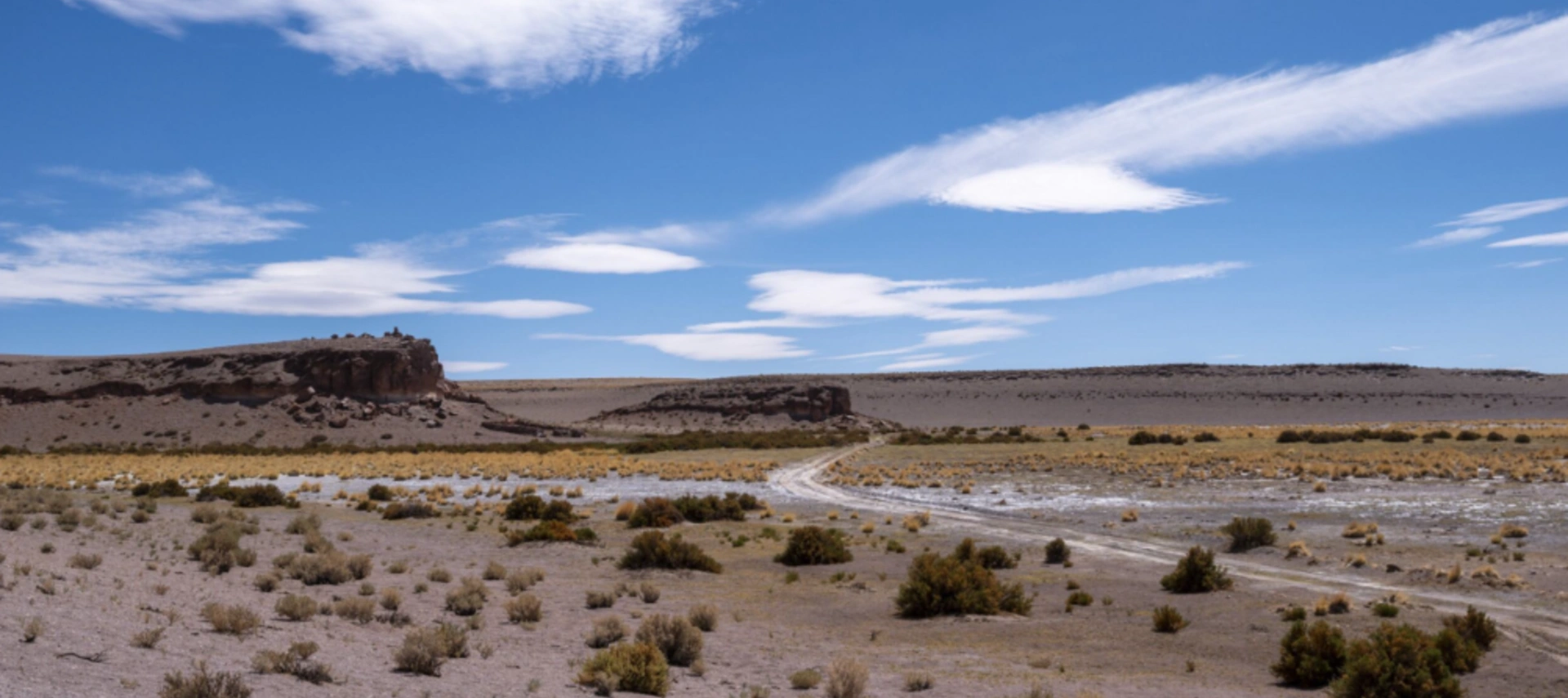 Salt flats in the province of Salta in Argentina