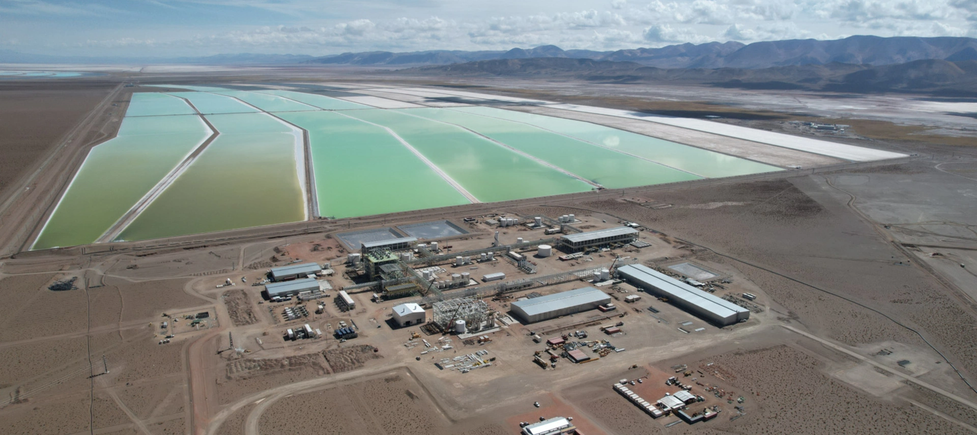 Panoramic view of a lithium mine in Argentina