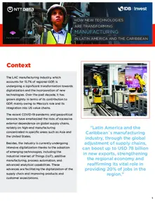 (Executive Summary) How New Technologies Are Transforming Manufacturing in Latin America and the Caribbean