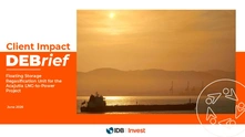 Client Impact DEBrief: Floating Storage Regasification Unit for the Acajutla LNG-to-Power Project