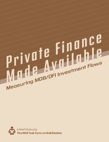 MDB Joint Methodologies for Measuring Private Finance for Development