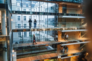 A crystal corporate building