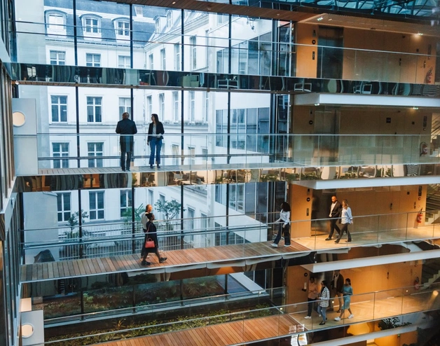 A crystal corporate building