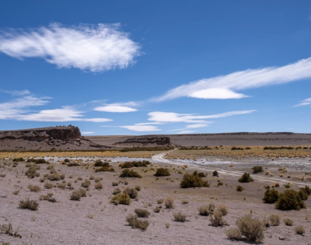Salt flats in the province of Salta in Argentina