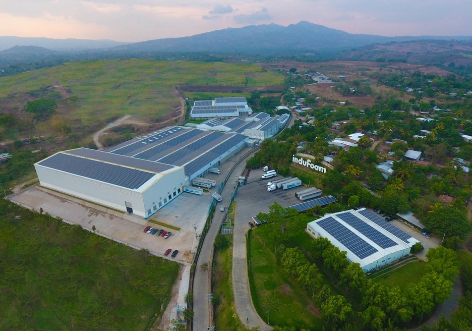 Panoramic view of Indufoam factory in El Salvador
