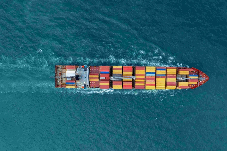 A cargo ship