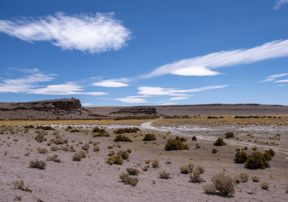 Salt flats in the province of Salta in Argentina