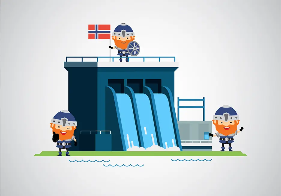El manejo del agua:  la clave para el éxito en la generación de hidroelectricidad en Noruega